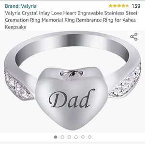 Cremation memorial ring